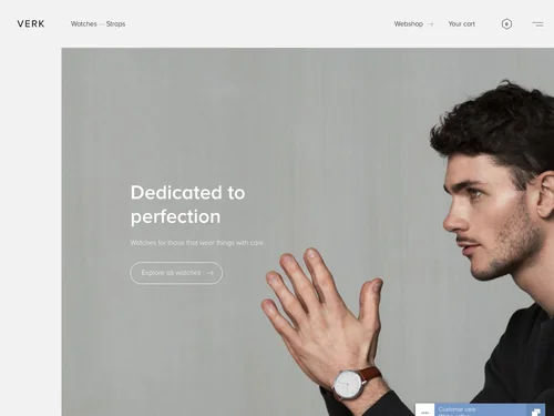 「VERK – Watches dedicated to perfection」のキャプチャ画像