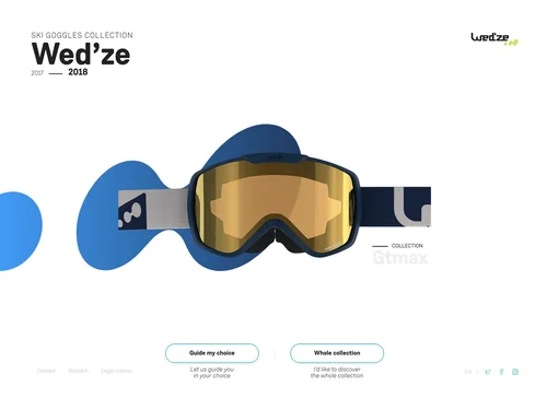 「Wed'ze ski goggles collection 2017 - 2018」のキャプチャ画像