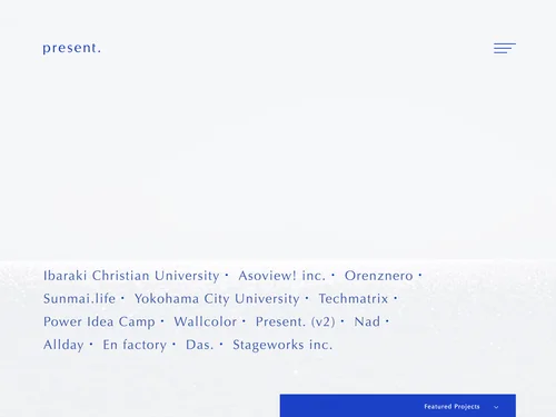 「present. - Art Direction & Design」のキャプチャ画像