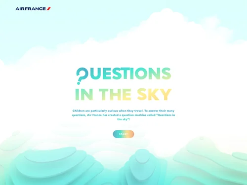 「Questions in the Sky by Air France」のキャプチャ画像