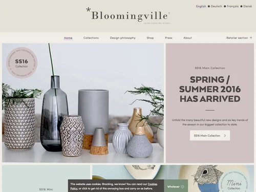「Bloomingville - Nordic home &amp; interior design」のキャプチャ画像