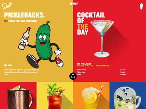 「Stoli&reg; Vodka - Home」のキャプチャ画像
