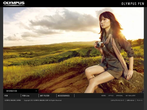 「OLYMPUS PEN | オリンパスイメージング」のキャプチャ画像