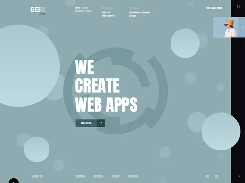 「Geex Arts – Creating the Most Impressive Websites」のキャプチャ画像