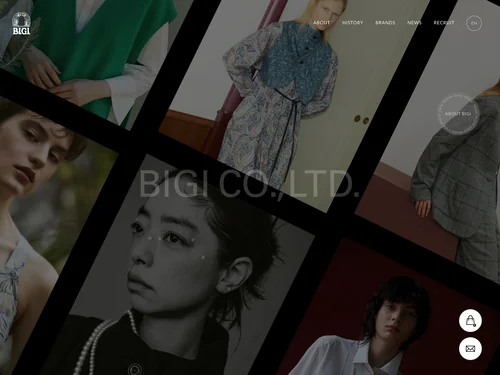 「株式会社ビギ | BIGI CO.,LTD.」のキャプチャ画像
