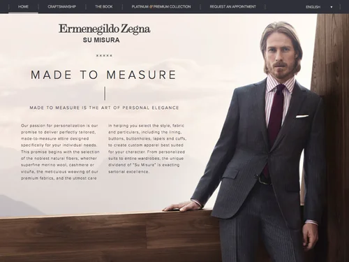 「Ermenegildo Zegna - Made to Measure」のキャプチャ画像