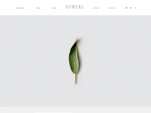 「Cereal Magazine / In pursuit of food &amp; travel」のキャプチャ画像