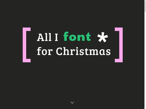 「All I Font for Christmas」のキャプチャ画像