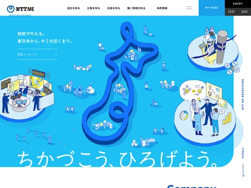 「NTT-ME RECRUITING」のキャプチャ画像