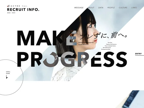 「株式会社アクトビ｜RECRUITING SITE.」のキャプチャ画像
