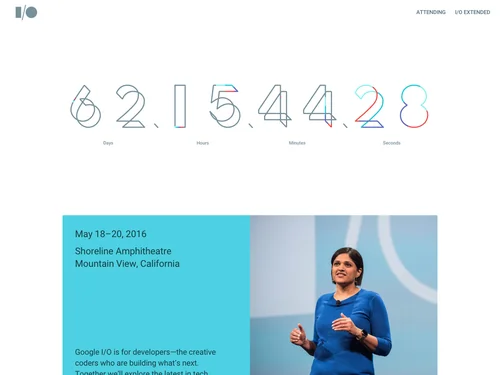 「Google I/O 2016」のキャプチャ画像