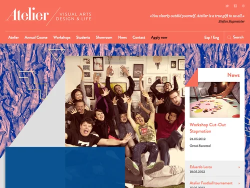 「Atelier / Visual Arts, Design & Life」のキャプチャ画像