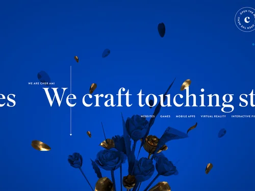 「Cher Ami - We craft touching stories」のキャプチャ画像