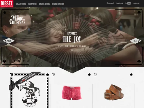 「Diesel The Magic of Christmas - The very best gifts in the world」のキャプチャ画像