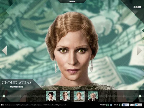「CLOUD ATLAS – Movie, Trailer, Photos, Synopsis」のキャプチャ画像
