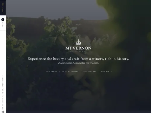 「Mt. Vernon | Handcrafted Wines」のキャプチャ画像