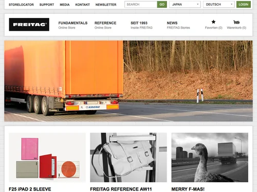 「Home | FREITAG」のキャプチャ画像