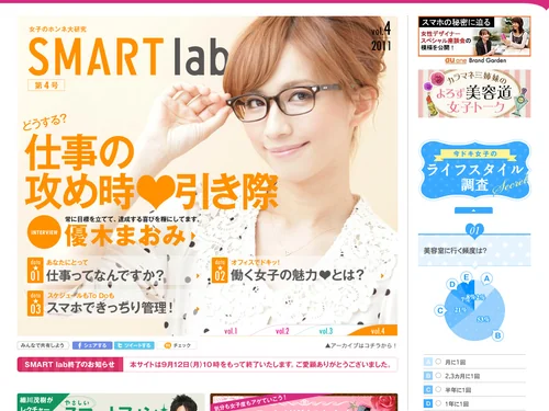 「女子のホンネ大研究　SMART lab」のキャプチャ画像