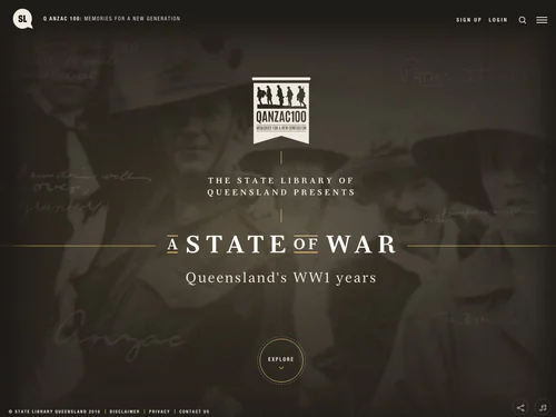 「A State of War | State Library of Queensland」のキャプチャ画像