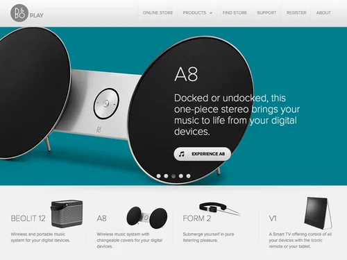 「B&amp;O PLAY」のキャプチャ画像