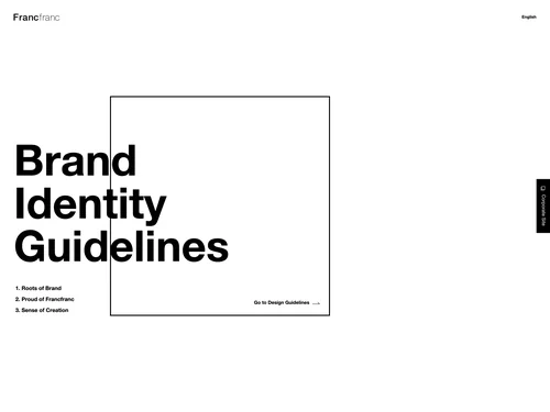 「Francfranc Brand Identity」のキャプチャ画像