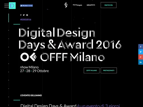 「Digital Design Days & Award + Offf Italia Milano 27 28 29 Ottobre 2016」のキャプチャ画像