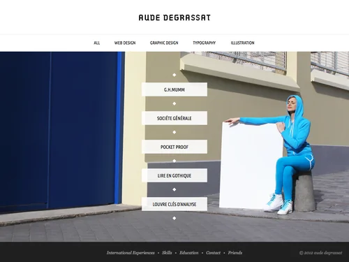 「Aude Degrassat Portfolio」のキャプチャ画像