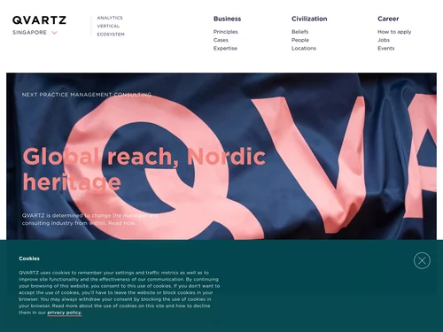 「QVARTZ | Management consulting - Qvartz.com」のキャプチャ画像