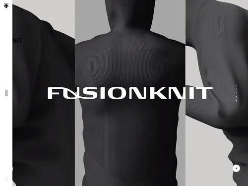 「デサント フュージョンニット公式サイト｜DESCENTE FUSIONKNIT OFFICIAL SITE」のキャプチャ画像
