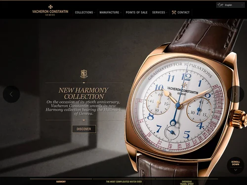 「Luxury Watches and Fine Watches - Vacheron Constantin」のキャプチャ画像