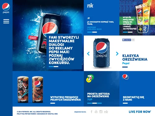 「Pepsi / Live for now - www.pepsi.pl」のキャプチャ画像