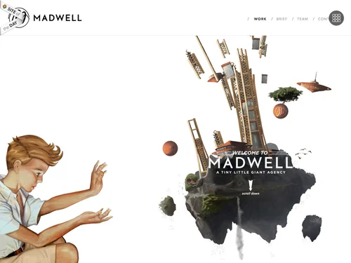 「Madwell | A Tiny Little Giant Agency」のキャプチャ画像