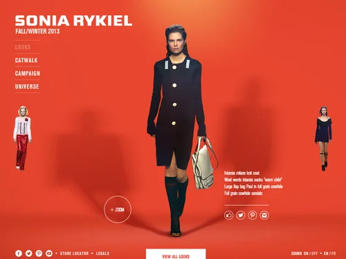 「Sonia Rykiel - Official Site」のキャプチャ画像