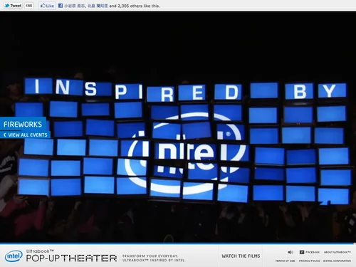 「Intel® Ultrabook POP-UP THEATER」のキャプチャ画像