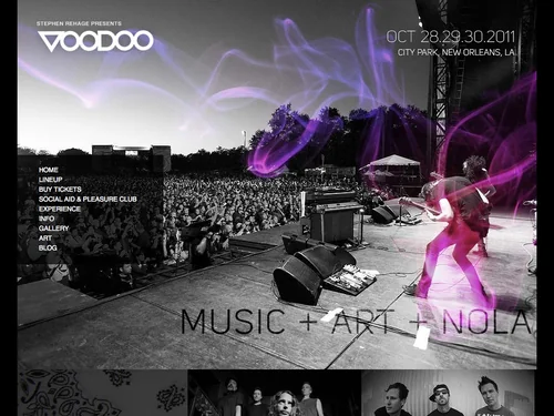 「VOODOO Music Experience 2011 :: Worship the Music :: October 28.29.30」のキャプチャ画像
