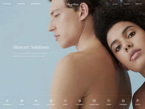 「Skin care and makeup solutions to improve skin tone and appearance. &ndash; ShopSkin」のキャプチャ画像