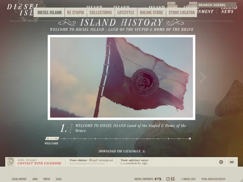 「Diesel Island - Land of the Stupid &amp; Home of the Brave」のキャプチャ画像