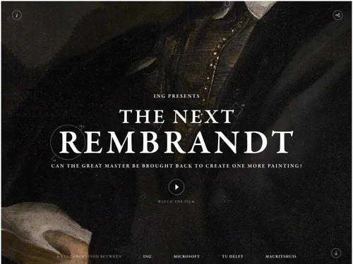 「The Next Rembrandt」のキャプチャ画像
