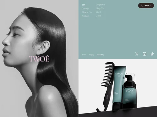 「TWOÉ（TWOE ／トゥエ）公式サイト」のキャプチャ画像