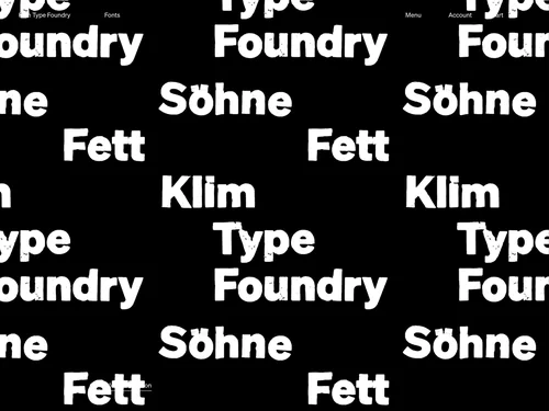 「Klim Type Foundry」のキャプチャ画像
