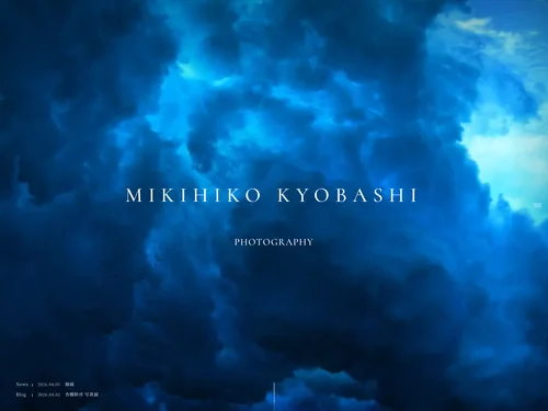 「MIKIHIKO KYOBASHI PHOTOGRAPHY」のキャプチャ画像