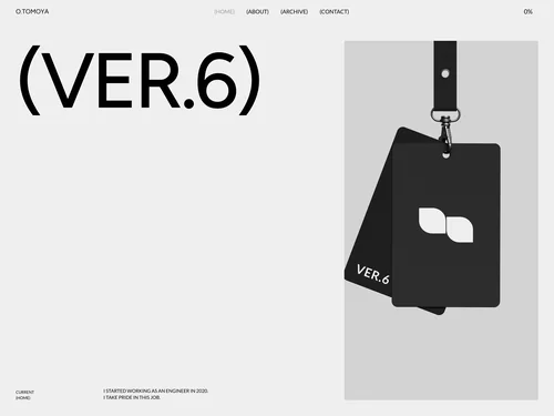 「Tomoya Okada - portfolio v6」のキャプチャ画像
