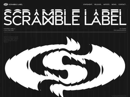「SCRAMBLE LABEL 公式サイト」のキャプチャ画像