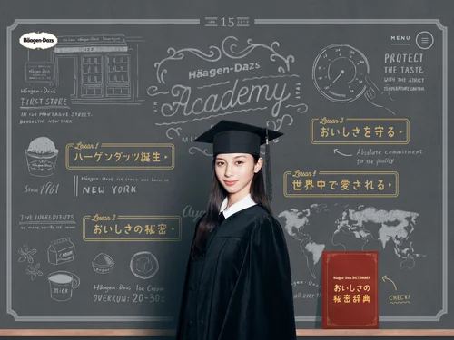 「ハーゲンダッツアカデミー since1961｜スペシャル｜ハーゲンダッツ H&auml;agen-Dazs」のキャプチャ画像