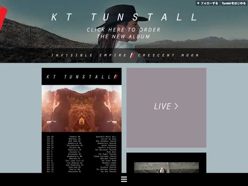 「KT Tunstall - Official」のキャプチャ画像