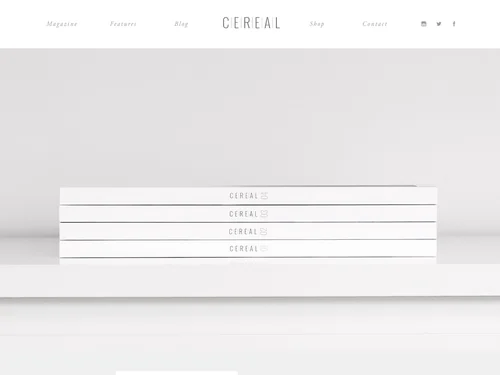 「Cereal Magazine / In pursuit of food &amp; travel」のキャプチャ画像