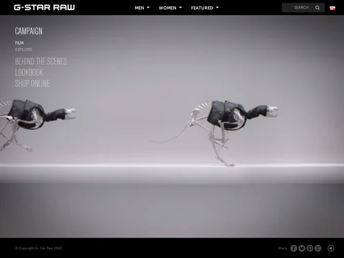 「G-Star RAW campaign」のキャプチャ画像