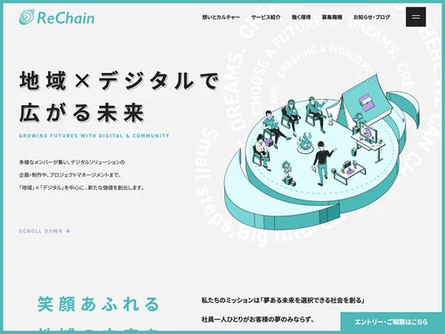 「株式会社リチェイン - 東京都のITコンサルティング会社」のキャプチャ画像