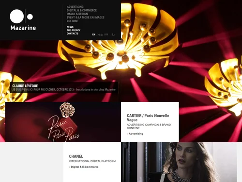 「MAZARINE | Agence de communication luxe」のキャプチャ画像