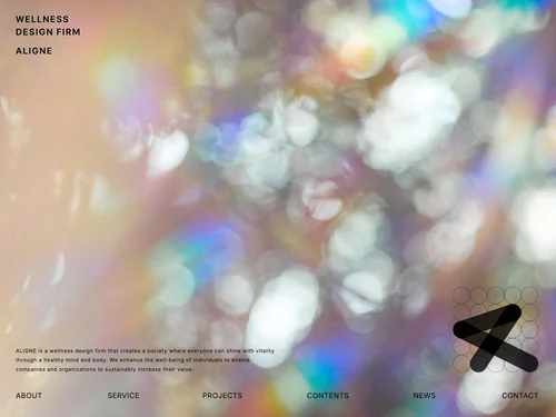 「Wellness Design Firm ALIGNE」のキャプチャ画像